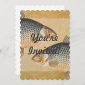 Karpfenfisch, Süßwasser anstrichen Einladung (Vorne/Hinten)