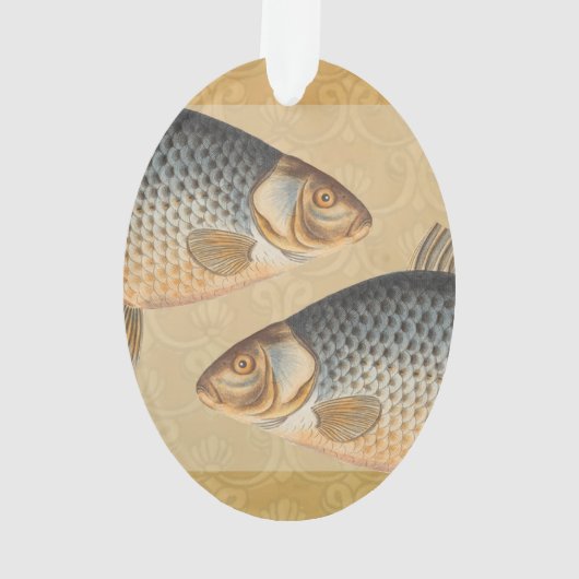 Karpfenfisch, Süßwasser anstrichen Ornament (Rückseite)