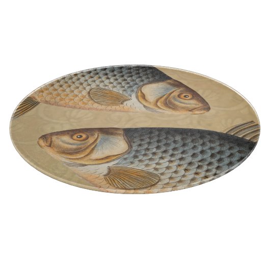 Karpfenfisch, Süßwasser anstrichen Schneidebrett (Ecke)
