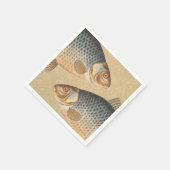 Karpfenfisch, Süßwasser anstrichen Serviette (Ecke)