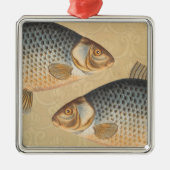 Karpfenfisch, Süßwasser anstrichen Silbernes Ornament (Vorne)
