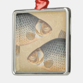 Karpfenfisch, Süßwasser anstrichen Silbernes Ornament (Links)