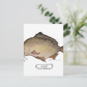 Karpfenfisch, tony fernandes postkarte (Stehend Vorderseite)