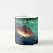 Karpfenfischen Frohe Weihnachten Kaffeetasse (Mittel)