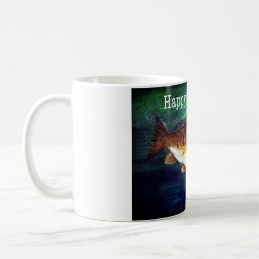 Karpfenfischen Frohe Weihnachten Kaffeetasse (Links)