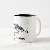 Karpfenfischen-Tasse Zweifarbige Tasse (VorderseiteRechts)