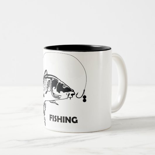 Karpfenfischen-Tasse Zweifarbige Tasse (VorderseiteRechts)