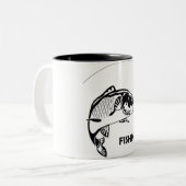 Karpfenfischen-Tasse Zweifarbige Tasse (Vorderseite Links)