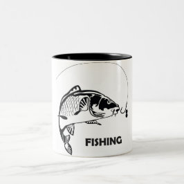 Karpfenfischen-Tasse Zweifarbige Tasse