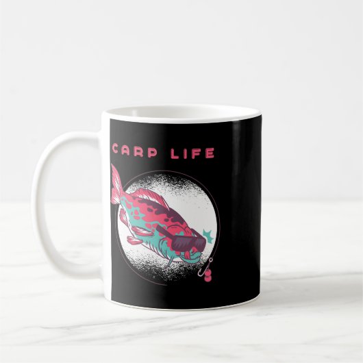 Karpfenfischerei Kaffeetasse (Links)