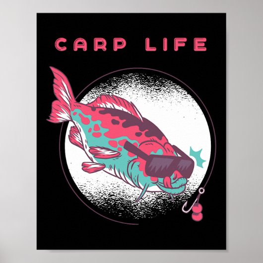 Karpfenfischerei Poster (Vorne)
