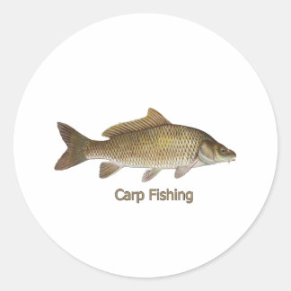 Karpfenfischerei Runder Aufkleber
