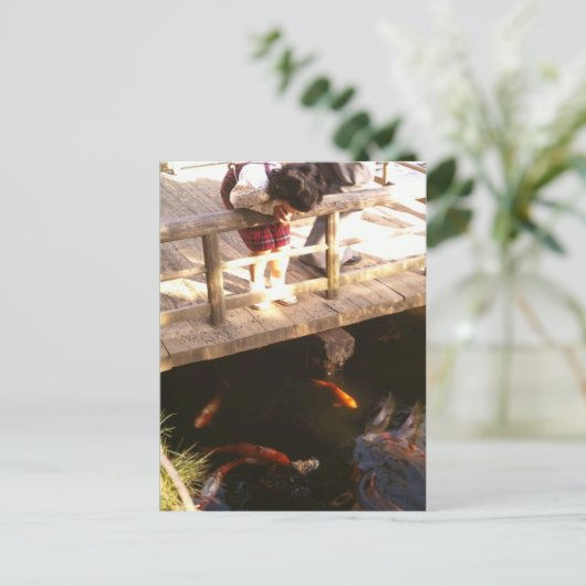 Karpfenteich Postkarte (Stehend Vorderseite)