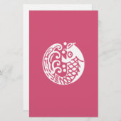 Karpfenwelle Briefpapier (Vorne/Hinten)