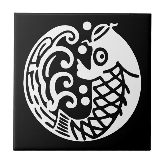 Karpfenwelle Fliese (Vorderseite)