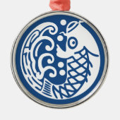 Karpfenwelle Silbernes Ornament (Vorne)