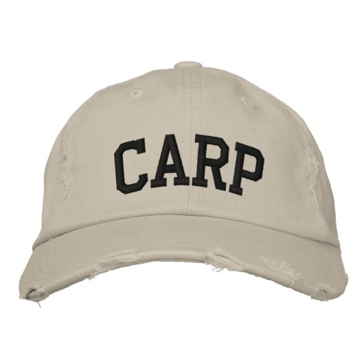 Karpfenwurzel Bestickte Baseballkappe (Vorderseite)