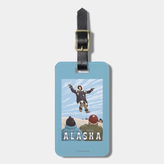 Karren, Alaska-Decken-Wurf-Vintage Reise Gepäckanhänger (Vorderseite vertikal)