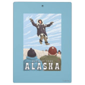 Karren, Alaska-Decken-Wurf-Vintage Reise Klemmbrett (Rückseite)