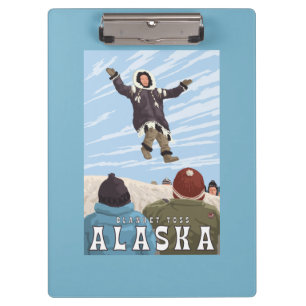 Karren, Alaska-Decken-Wurf-Vintage Reise Klemmbrett