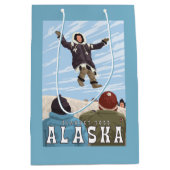 Karren, Alaska-Decken-Wurf-Vintage Reise Mittlere Geschenktüte (Vorderseite)
