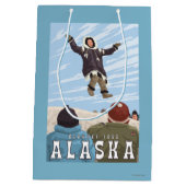 Karren, Alaska-Decken-Wurf-Vintage Reise Mittlere Geschenktüte (Rückseite)