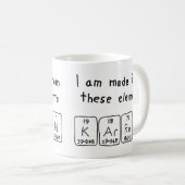 Karren Namen-Tasse periodischer Tabelle Kaffeetasse (VorderseiteRechts)
