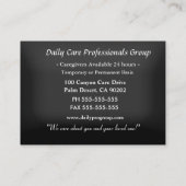 Karriere-Cherub und Zeit Beruflich Visitenkarte (Rückseite)