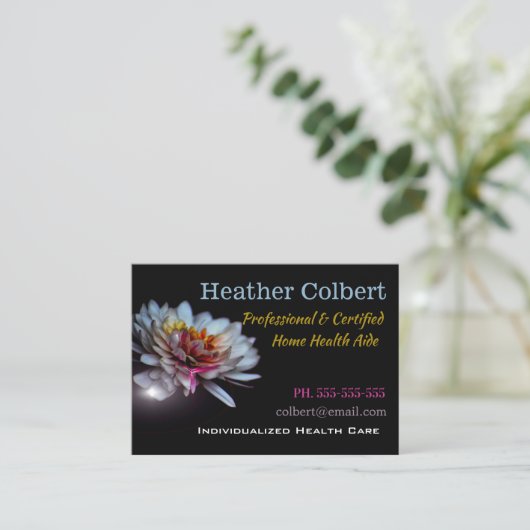 Karriere Floral Trusted Friend Visitenkarte (Stehend Vorderseite)