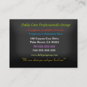 Karriere Florenfreunde Beruflich Visitenkarte (Rückseite)