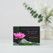 Karriere Hübsch Pink Blume Glücklich Beruflich Visitenkarte (Stehend Vorderseite)