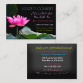 Karriere Hübsch Pink Blume Glücklich Beruflich Visitenkarte (Vorne/Hinten)