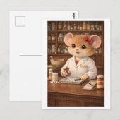 Karriere Maus als Apotheker Postkarte (Vorne/Hinten)