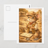 Karriere Maus als Archäologe Postkarte (Vorne/Hinten)