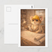 Karriere-Maus als Architekt Postkarte (Vorne/Hinten)