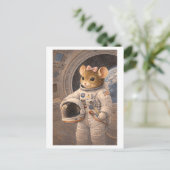 Karriere-Maus als Astronaut Postkarte (Stehend Vorderseite)