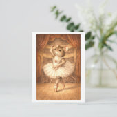Karriere Maus als Ballerina Postkarte (Stehend Vorderseite)