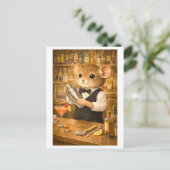 Karriere-Maus als Barkeeper Postkarte (Stehend Vorderseite)