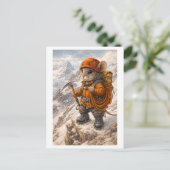 Karriere-Maus als Bergsteiger Postkarte (Stehend Vorderseite)