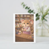 Karriere Maus als Besitzer eines Schreibwarengesch Postkarte (Stehend Vorderseite)