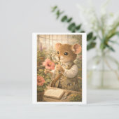 Karriere Maus als Botaniker Postkarte (Stehend Vorderseite)