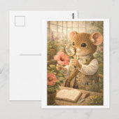 Karriere Maus als Botaniker Postkarte (Vorne/Hinten)
