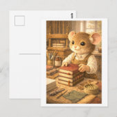 Karriere Maus als Buchbinder Postkarte (Vorne/Hinten)