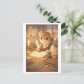 Karriere Maus als Dichter Postkarte (Stehend Vorderseite)