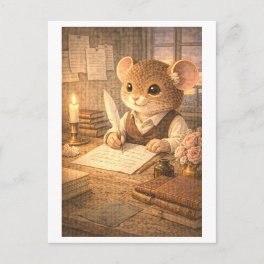 Karriere Maus als Dichter Postkarte (Vorderseite)