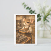 Karriere-Maus als Drucker Postkarte (Stehend Vorderseite)
