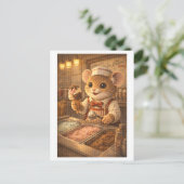 Karriere Maus als Eisverkäufer Postkarte (Stehend Vorderseite)