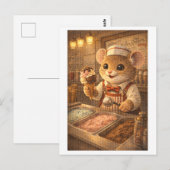 Karriere Maus als Eisverkäufer Postkarte (Vorne/Hinten)