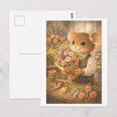 Karriere Maus als Florist Postkarte (Vorne/Hinten)