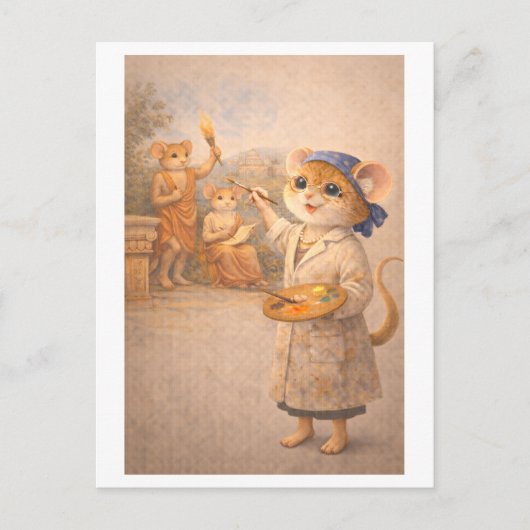 Karriere Maus als Freskomaler Postkarte (Vorderseite)